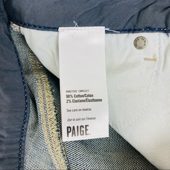 PAIGE Elaina Release Hem Denim Skirt Size 24 - Picture 8 of 10